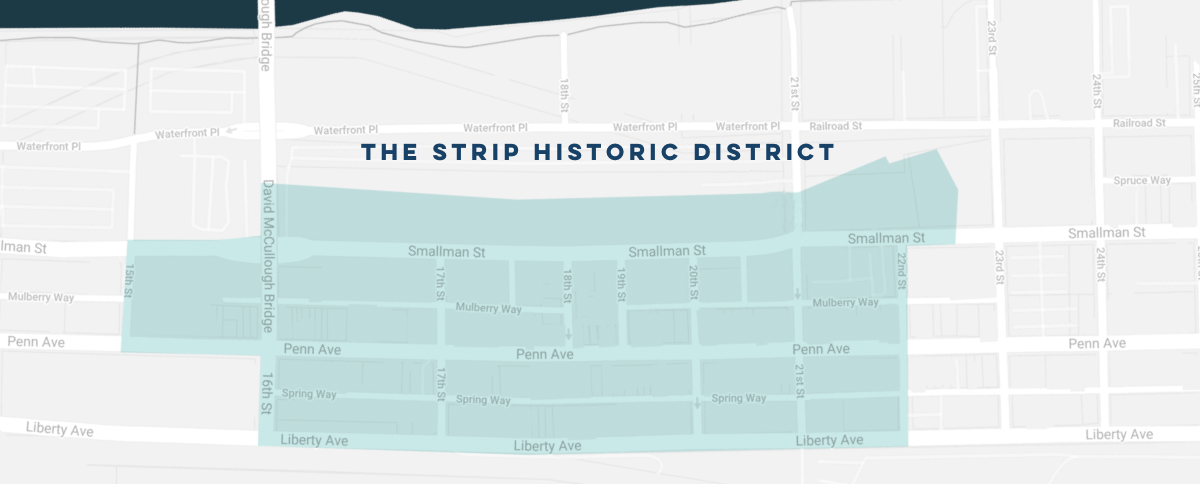 placeholder for Strip Historic District map
